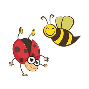 Marienkäfer und Biene